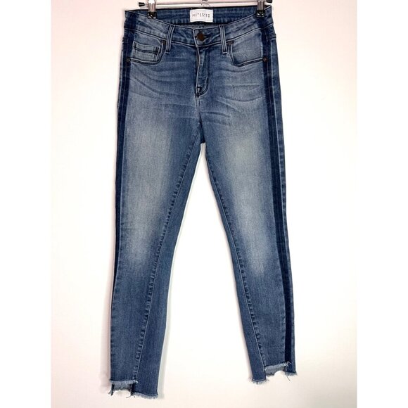 Parker Smith Twisted Seam Cropped Skinny Jeans in Ocean Side Size 24 - Picture 2 of 11